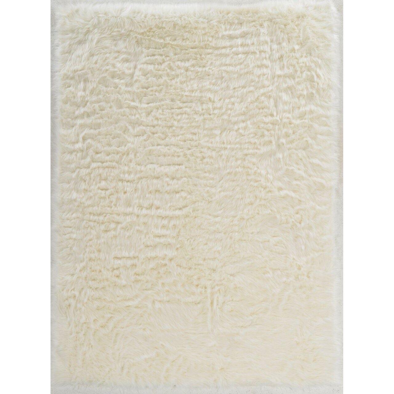 Faux Sheepskin Rug White 3X5 Soft Cozy Tufted Plush Multi Color